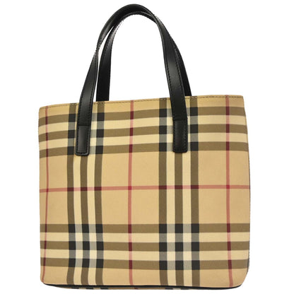 Burberry Beige Black Burberry Check Tote Bag