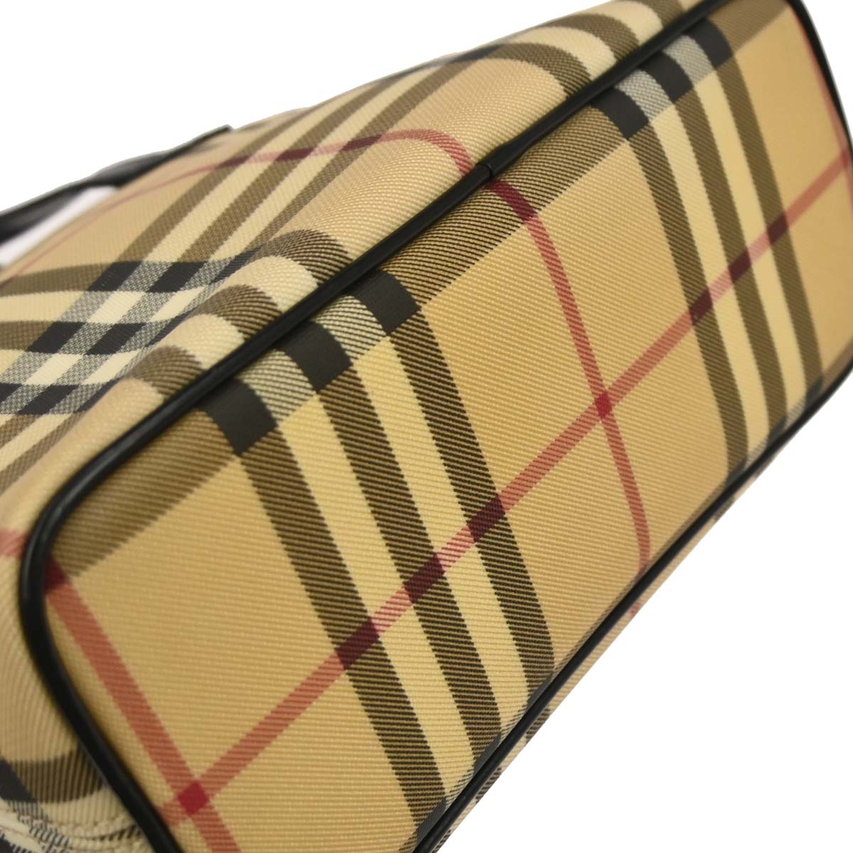 Burberry Beige Black Burberry Check Tote Bag