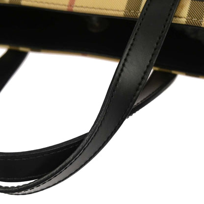 Burberry Beige Black Burberry Check Tote Bag