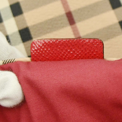 Burberry Beige Red House Check Tote Bag