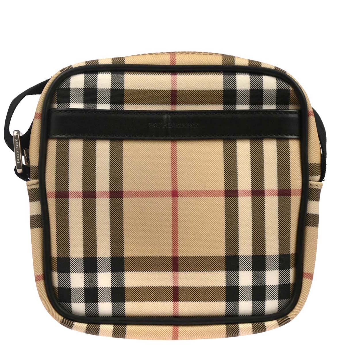 Burberry Beige Black Burberry Check Shoulder Bag