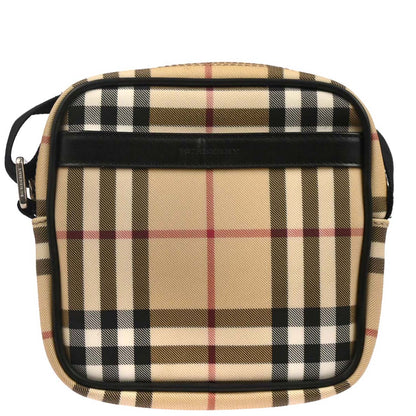 Burberry Beige Black Burberry Check Shoulder Bag