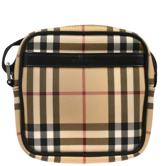 Burberry Beige Black Burberry Check Shoulder Bag