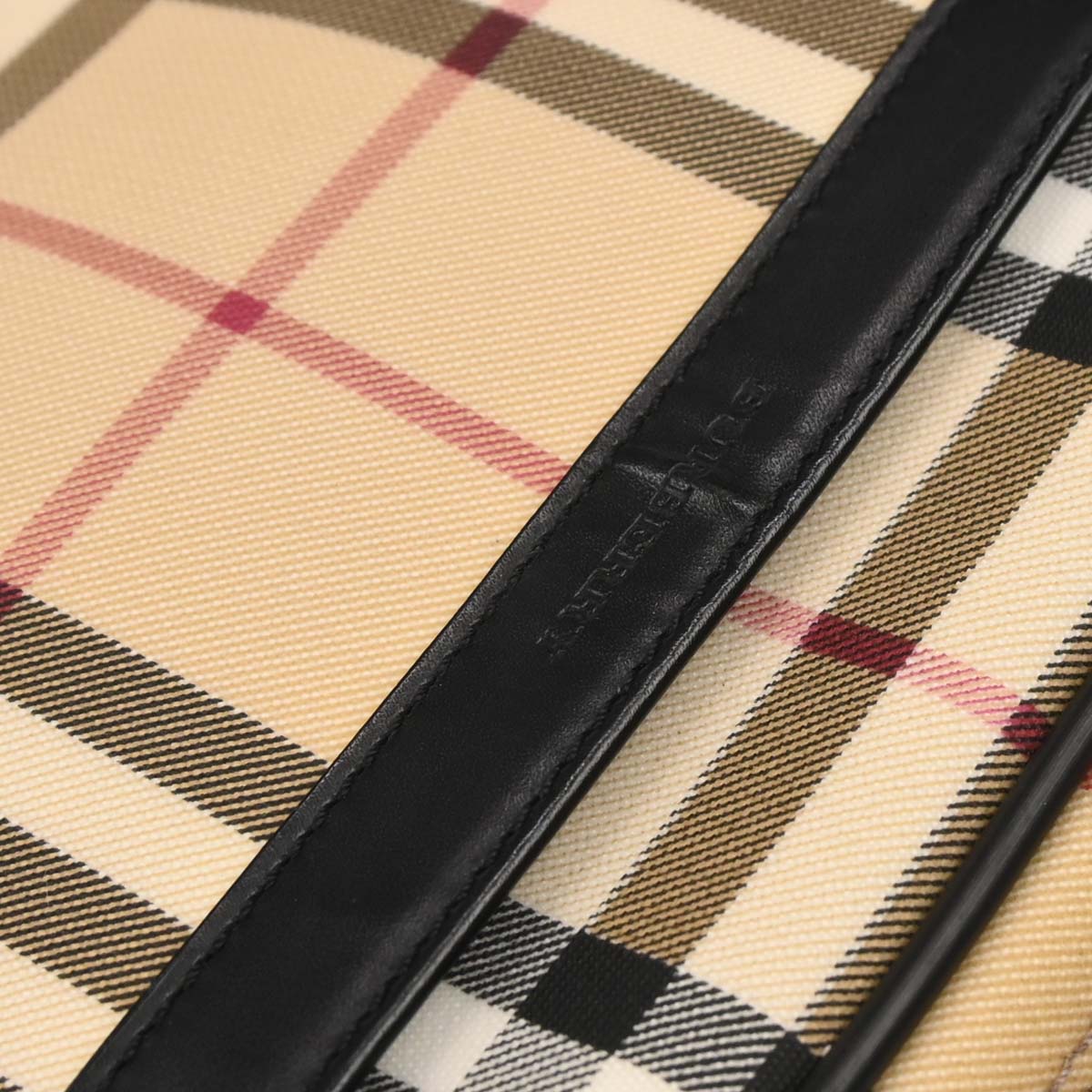 Burberry Beige Black Burberry Check Shoulder Bag
