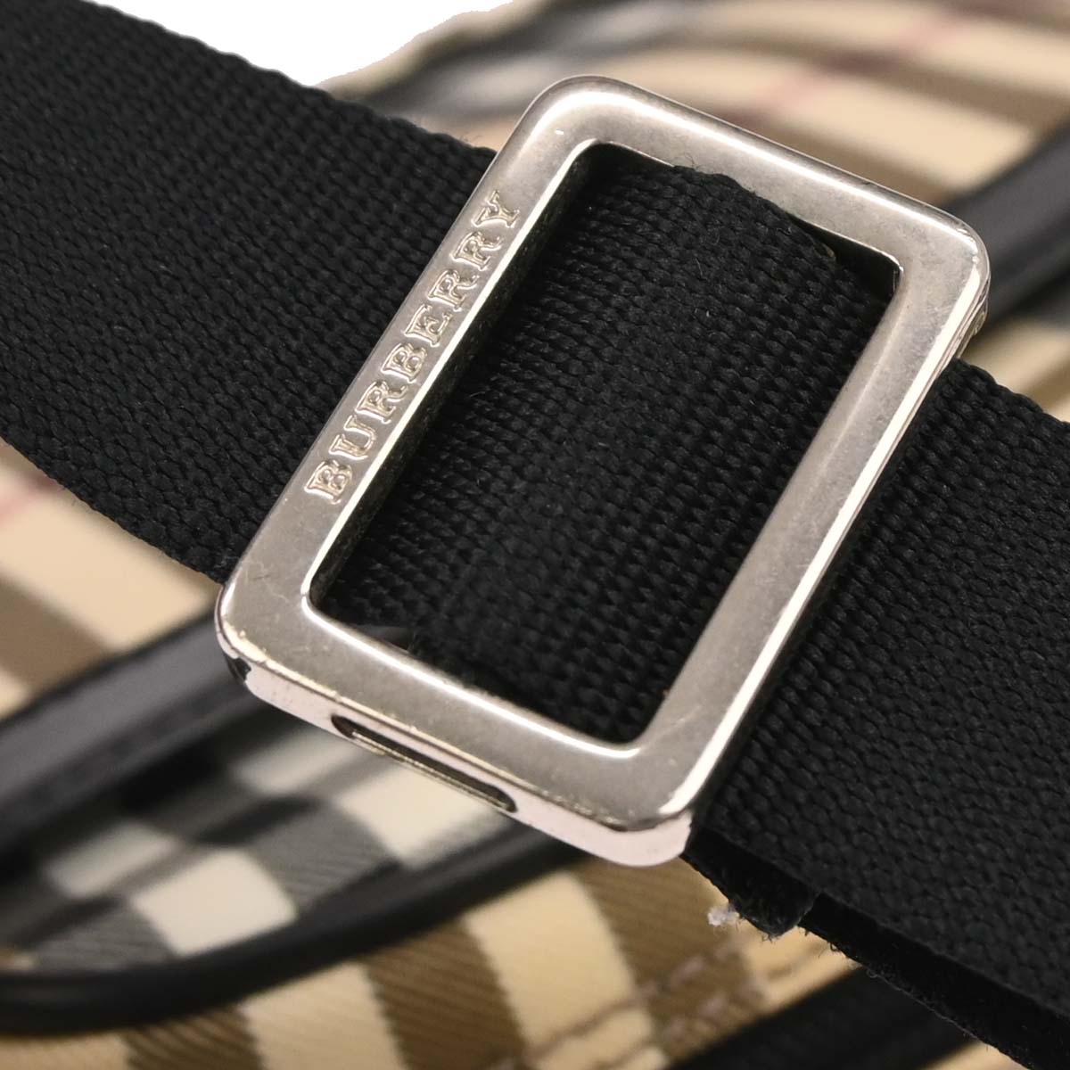 Burberry Beige Black Burberry Check Shoulder Bag