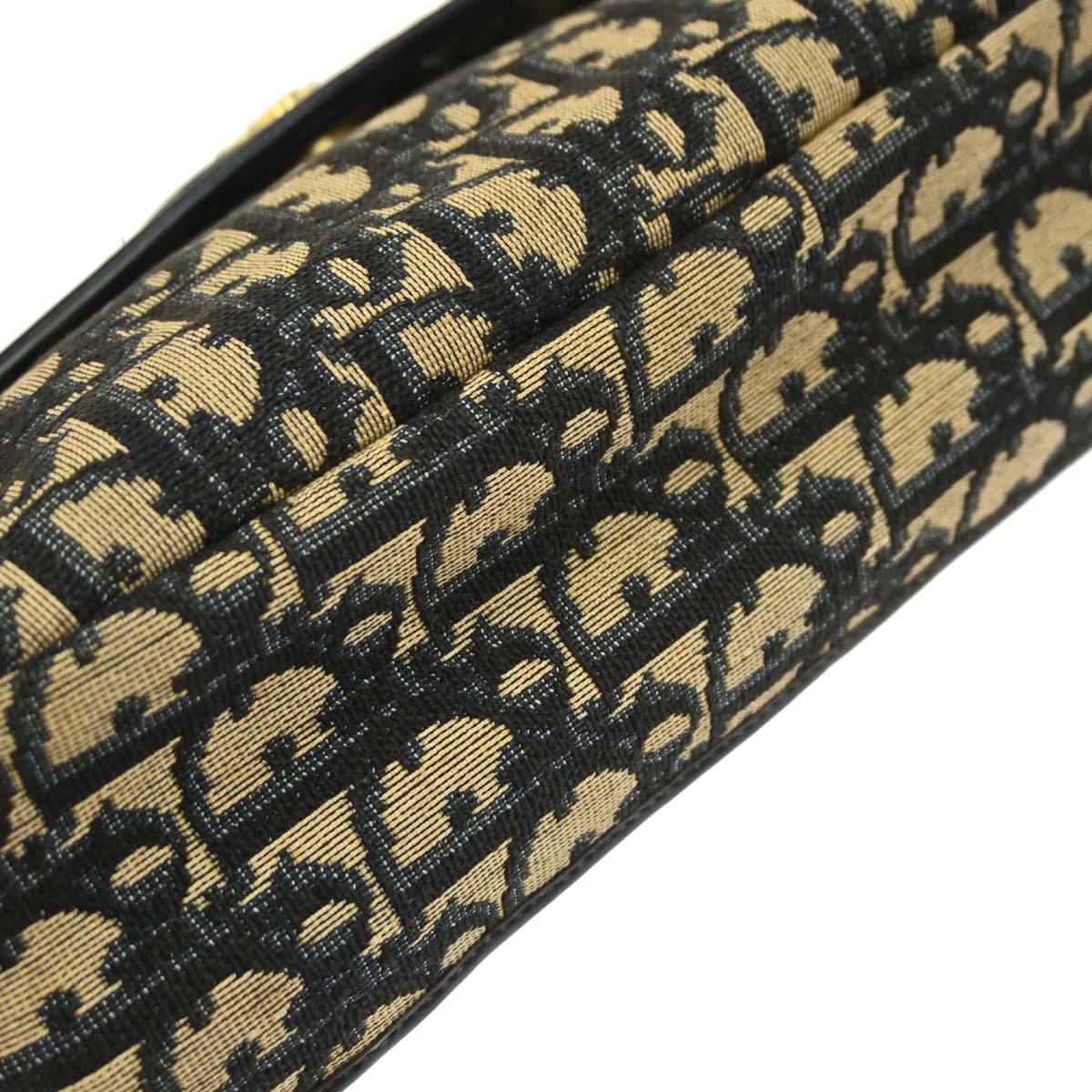 Christian Dior Beige Navy Trotter Shoulder Bag