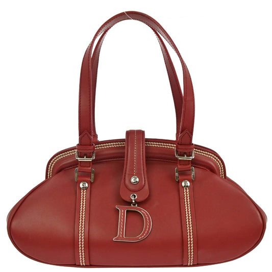 Christian Dior Red Leather Detective Handbag