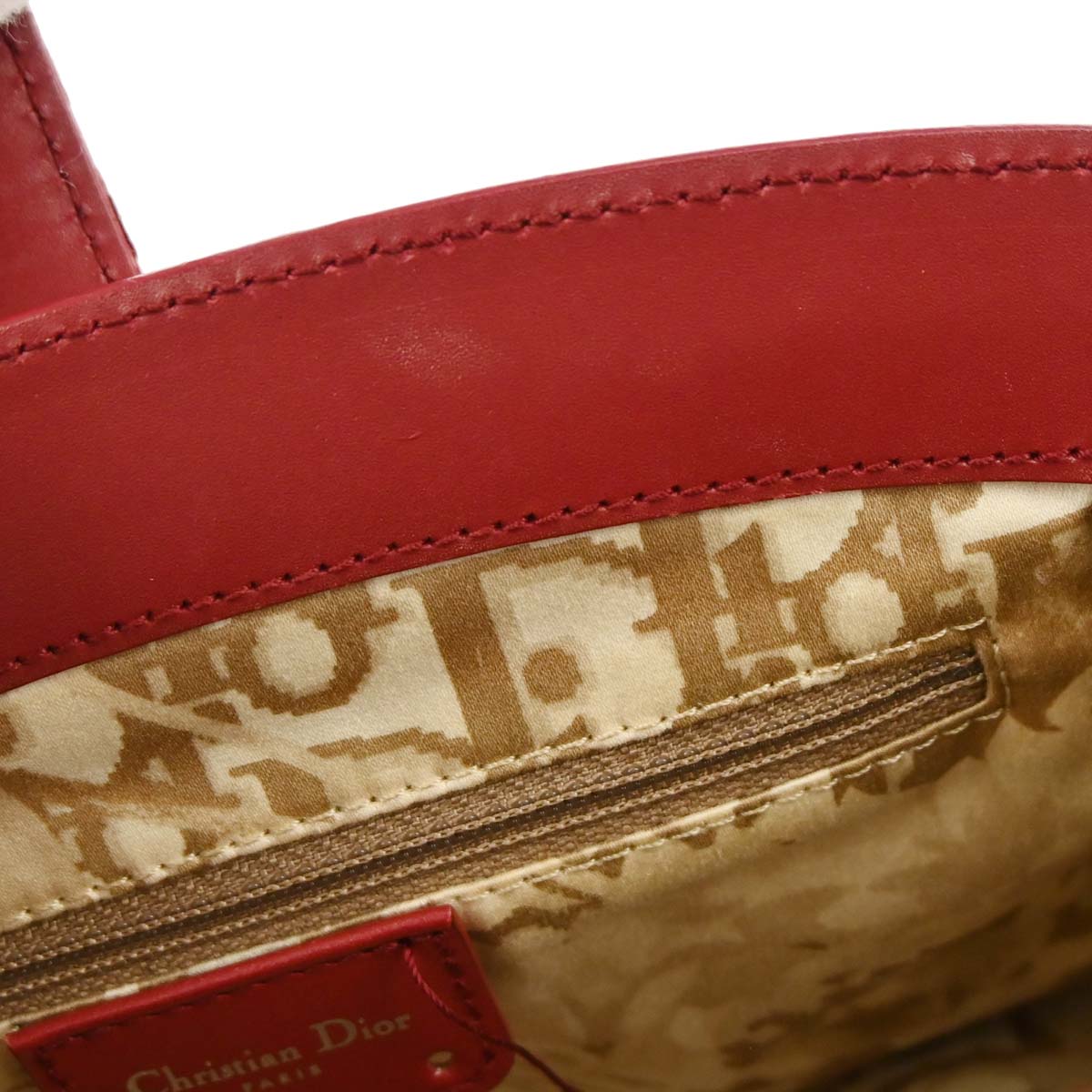 Christian Dior Red Leather Detective Handbag