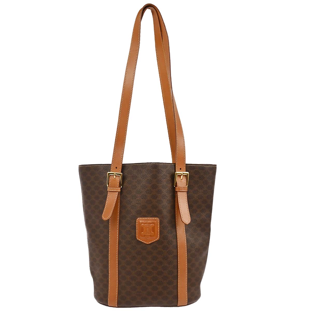Celine Brown Macadam Shoulder Bag