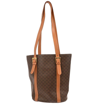 Celine Brown Macadam Shoulder Bag