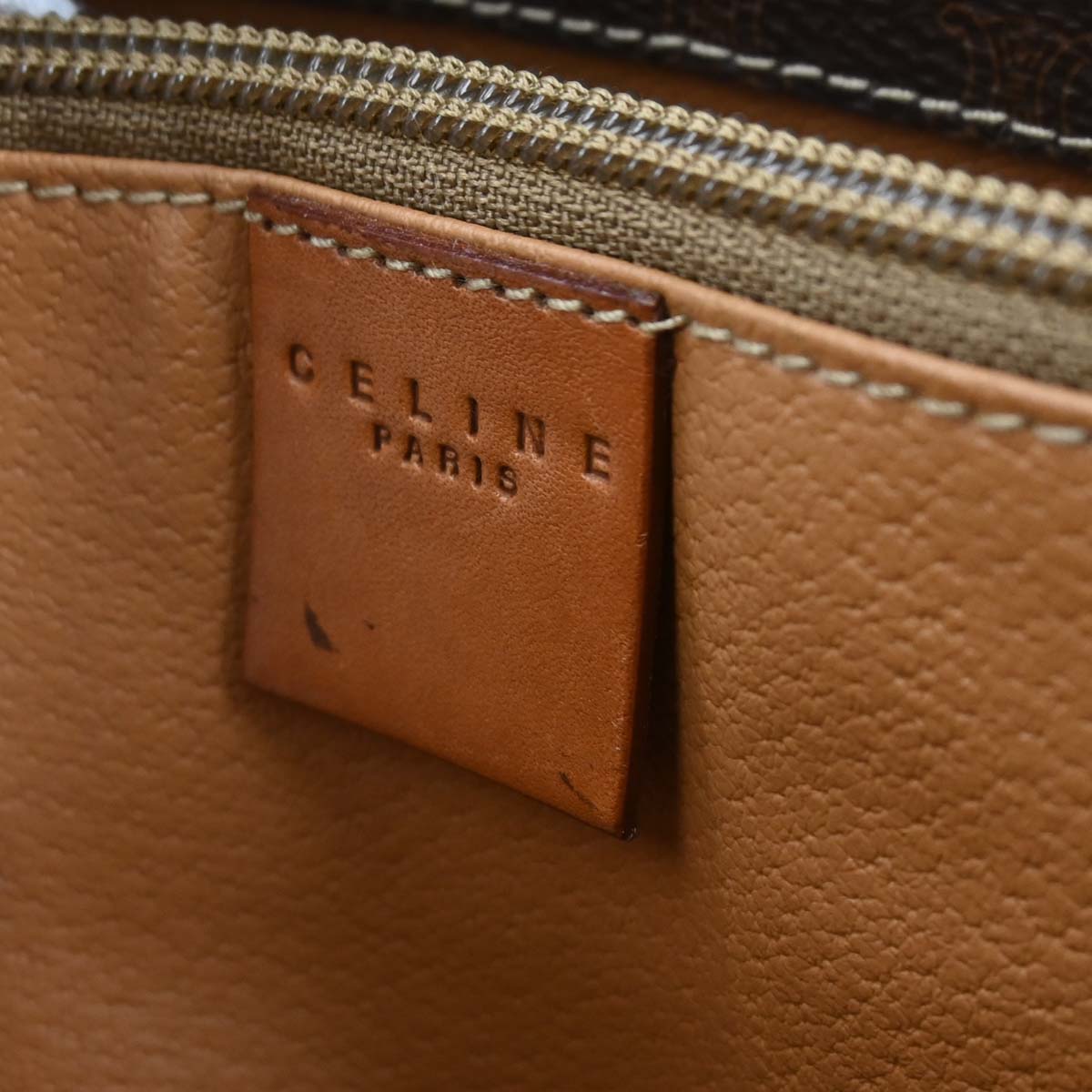 Celine Brown Macadam Shoulder Bag