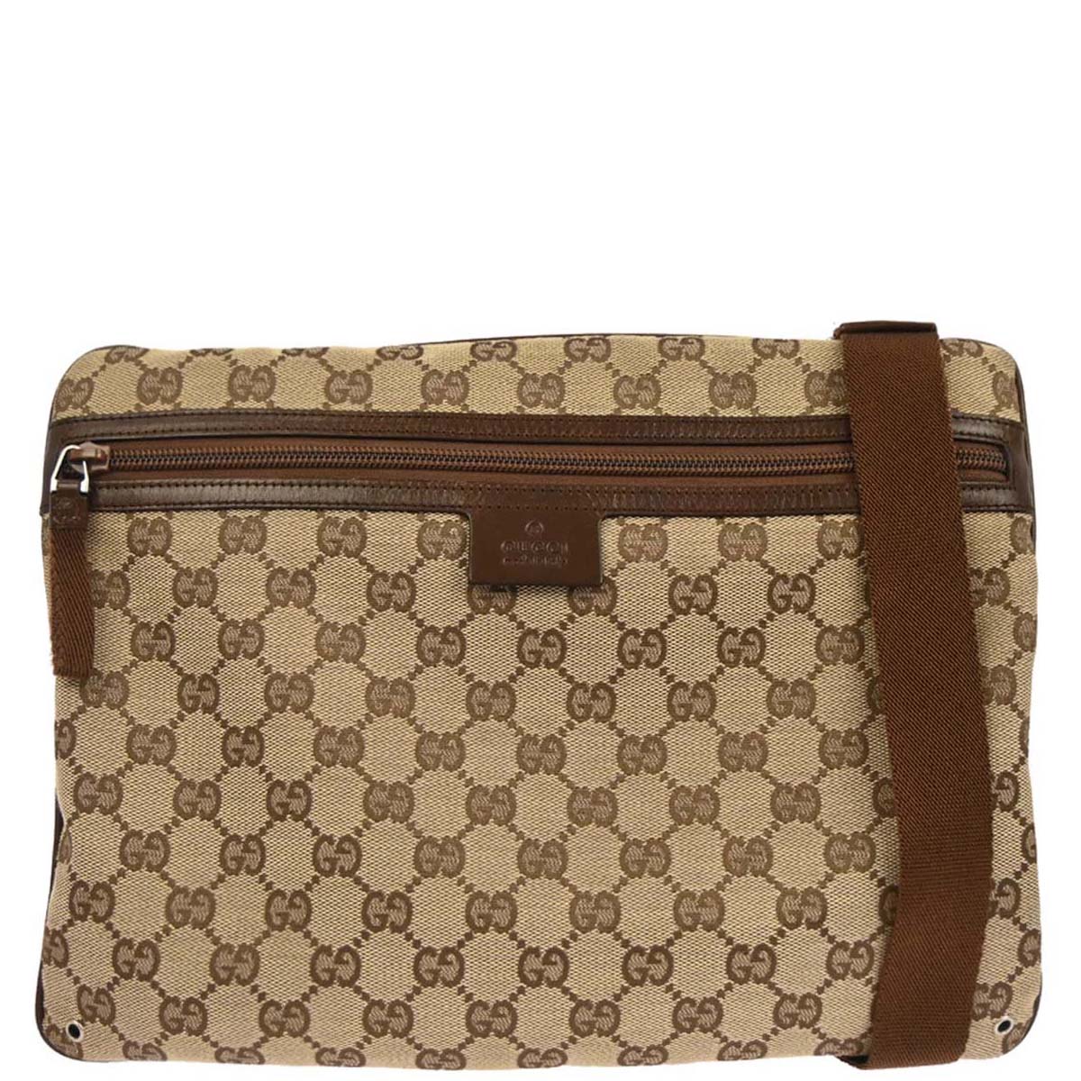Gucci Beige Brown GG Shoulder Bag