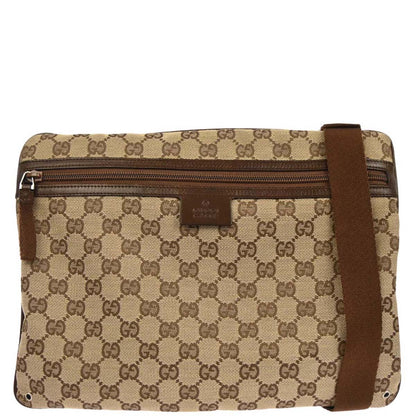 Gucci Beige Brown GG Shoulder Bag