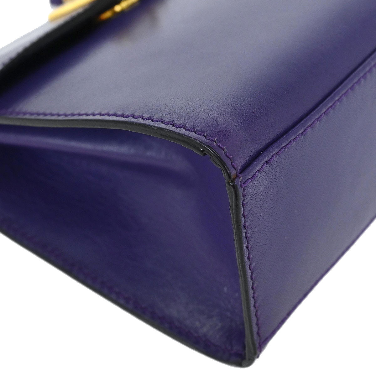 Celine Purple Leather Shoulder Bag