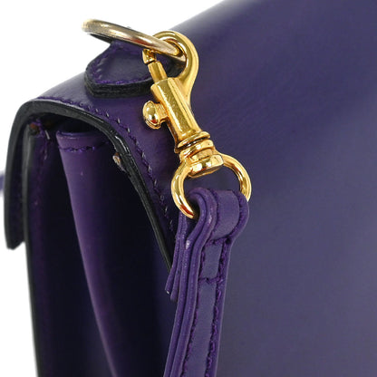 Celine Purple Leather Shoulder Bag
