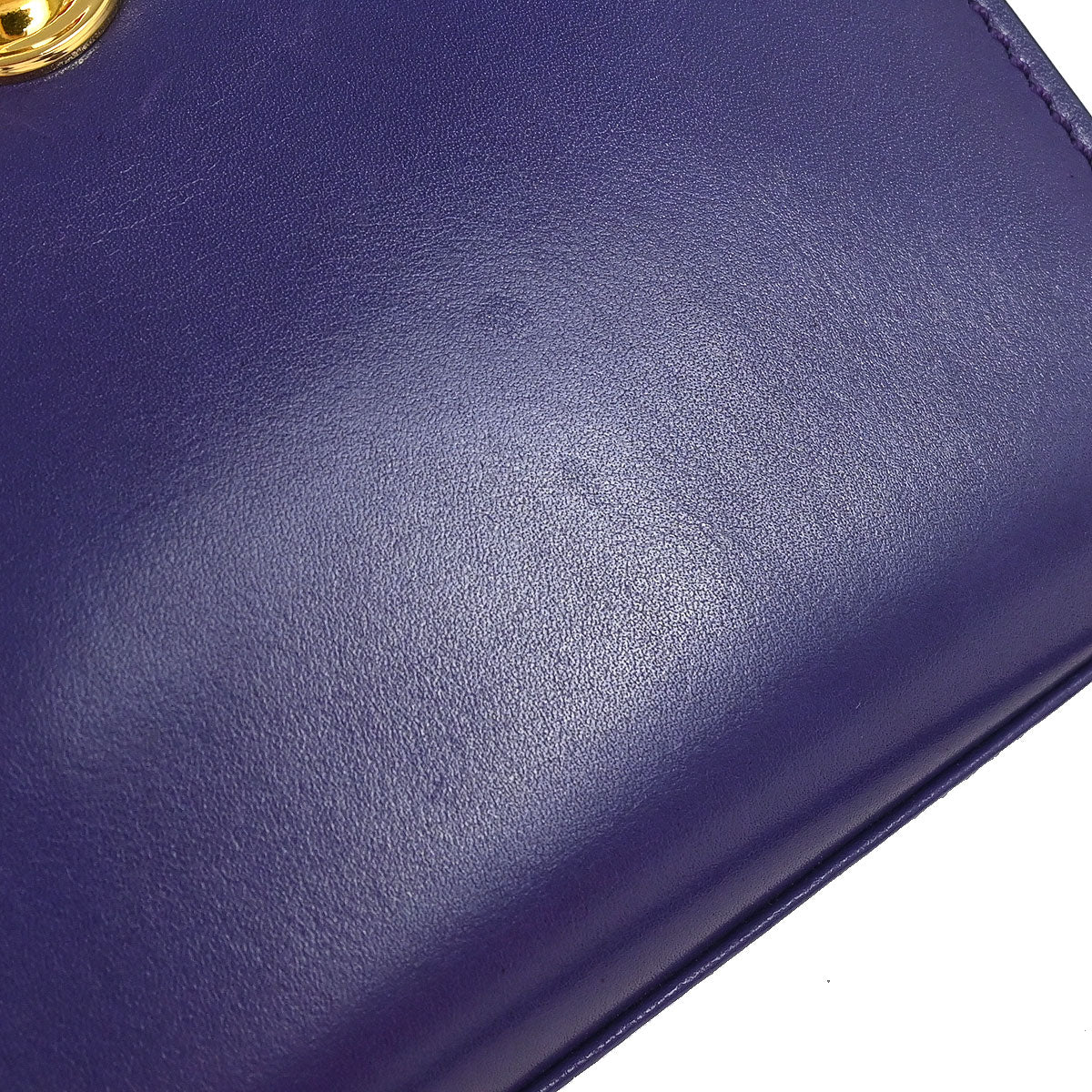 Celine Purple Leather Shoulder Bag