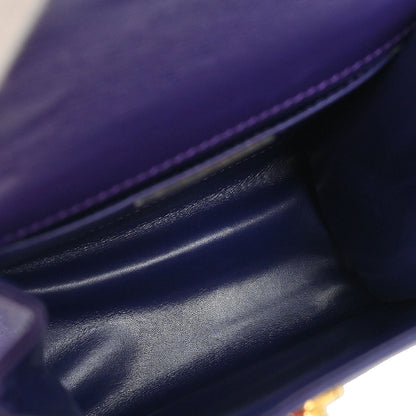 Celine Purple Leather Shoulder Bag