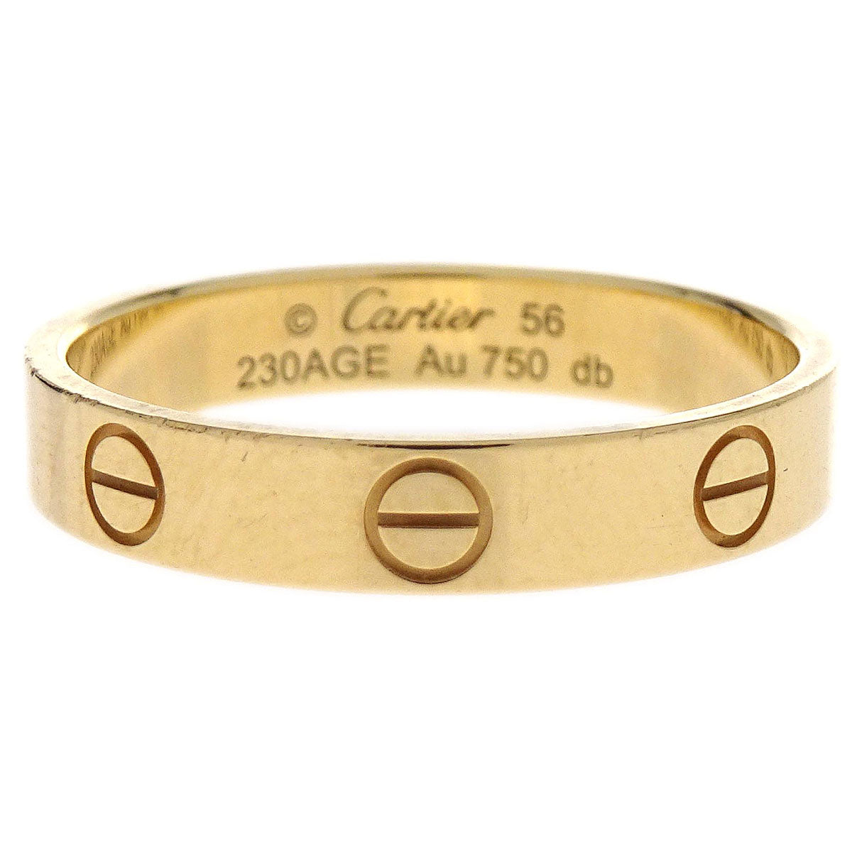 Cartier Mini Love Ring Au750 #56 #55