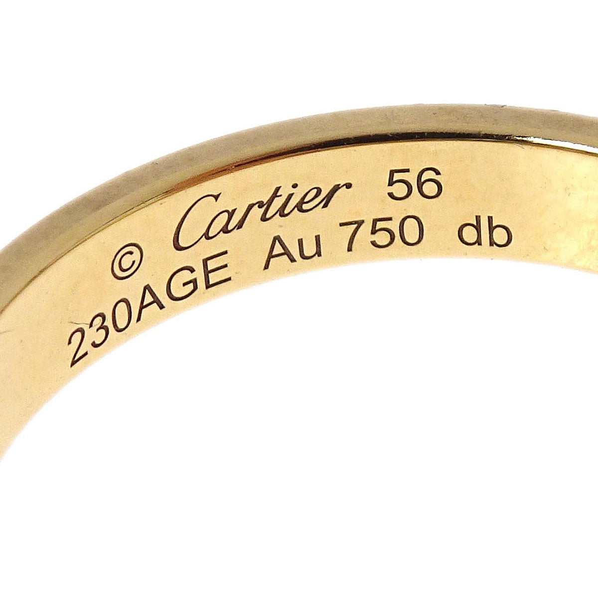 Cartier Mini Love Ring Au750 #56 #55