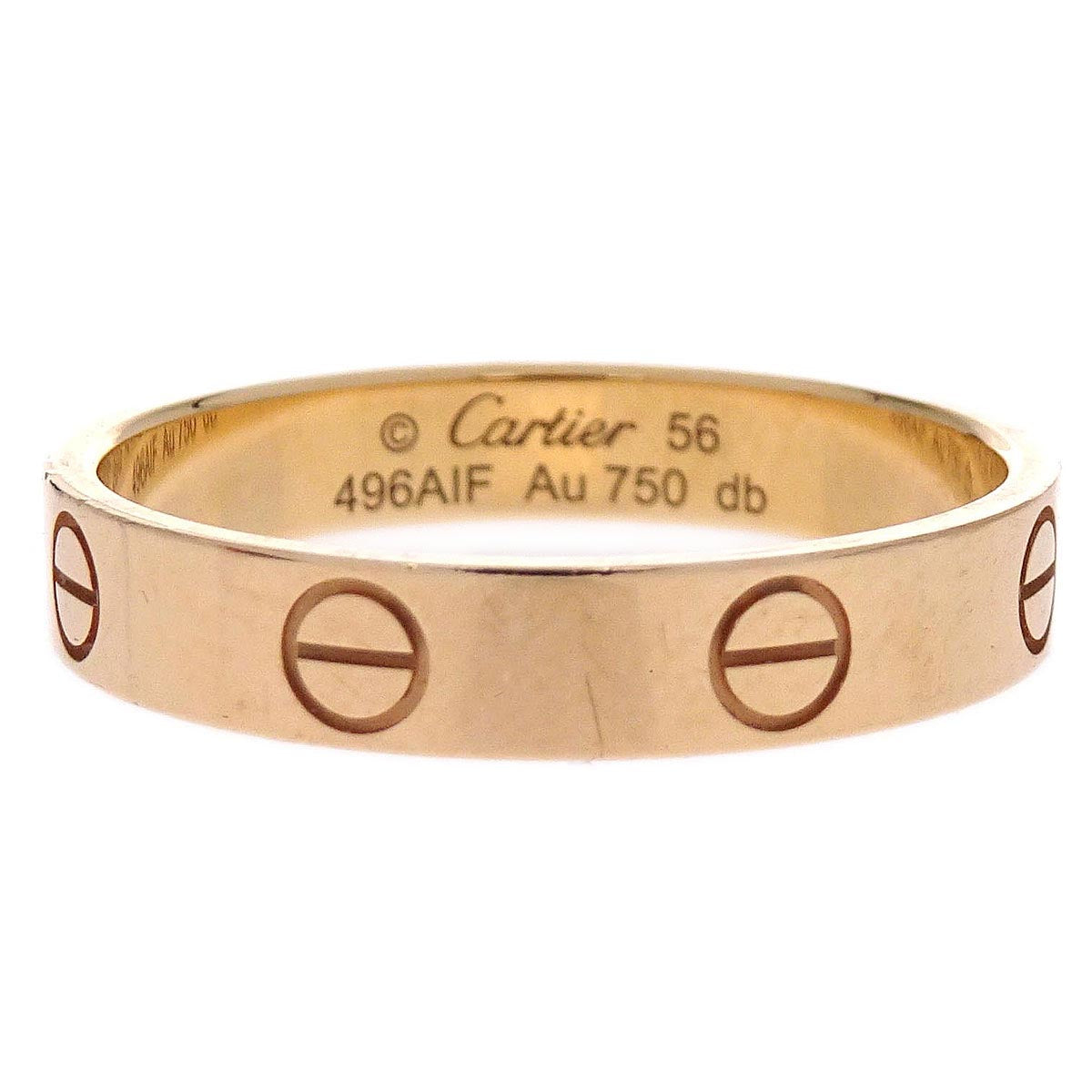 Cartier Mini Love Ring Au750 #56 #55