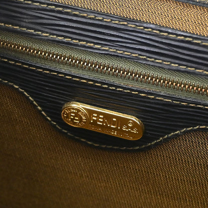 Fendi Brown Canvas Zucca Briefcase 2way Shoulder Handbag