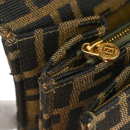 Fendi Brown Canvas Zucca Briefcase 2way Shoulder Handbag