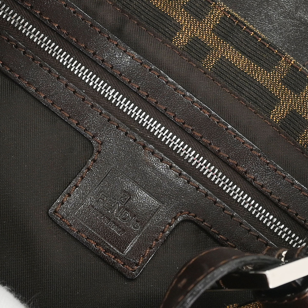 Fendi Brown Canvas Zucca Handbag