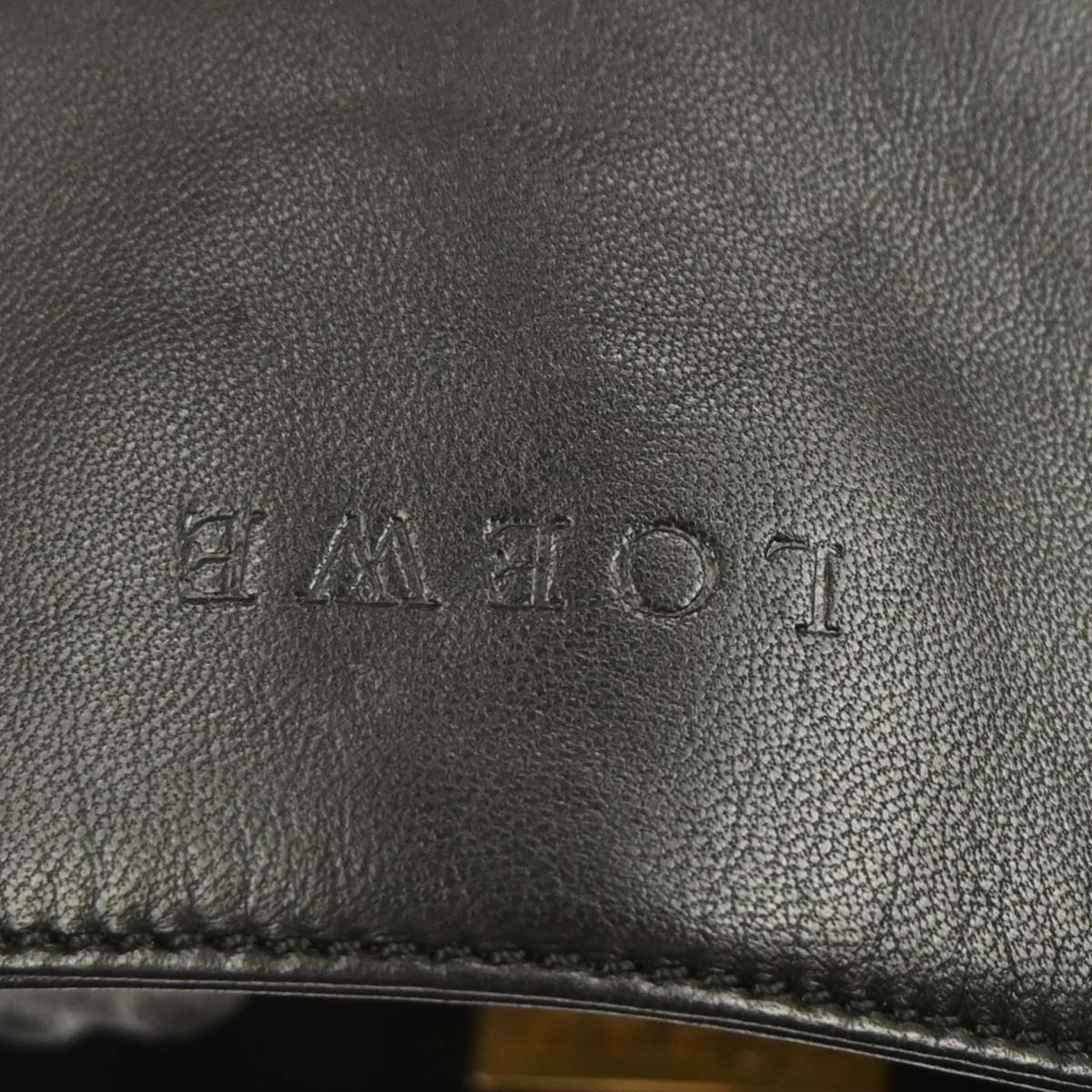 Loewe Black Leather Tote Handbag