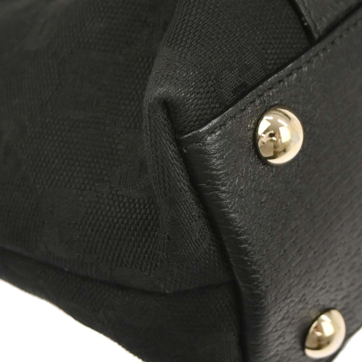 Gucci Black Canvas GG Handbag