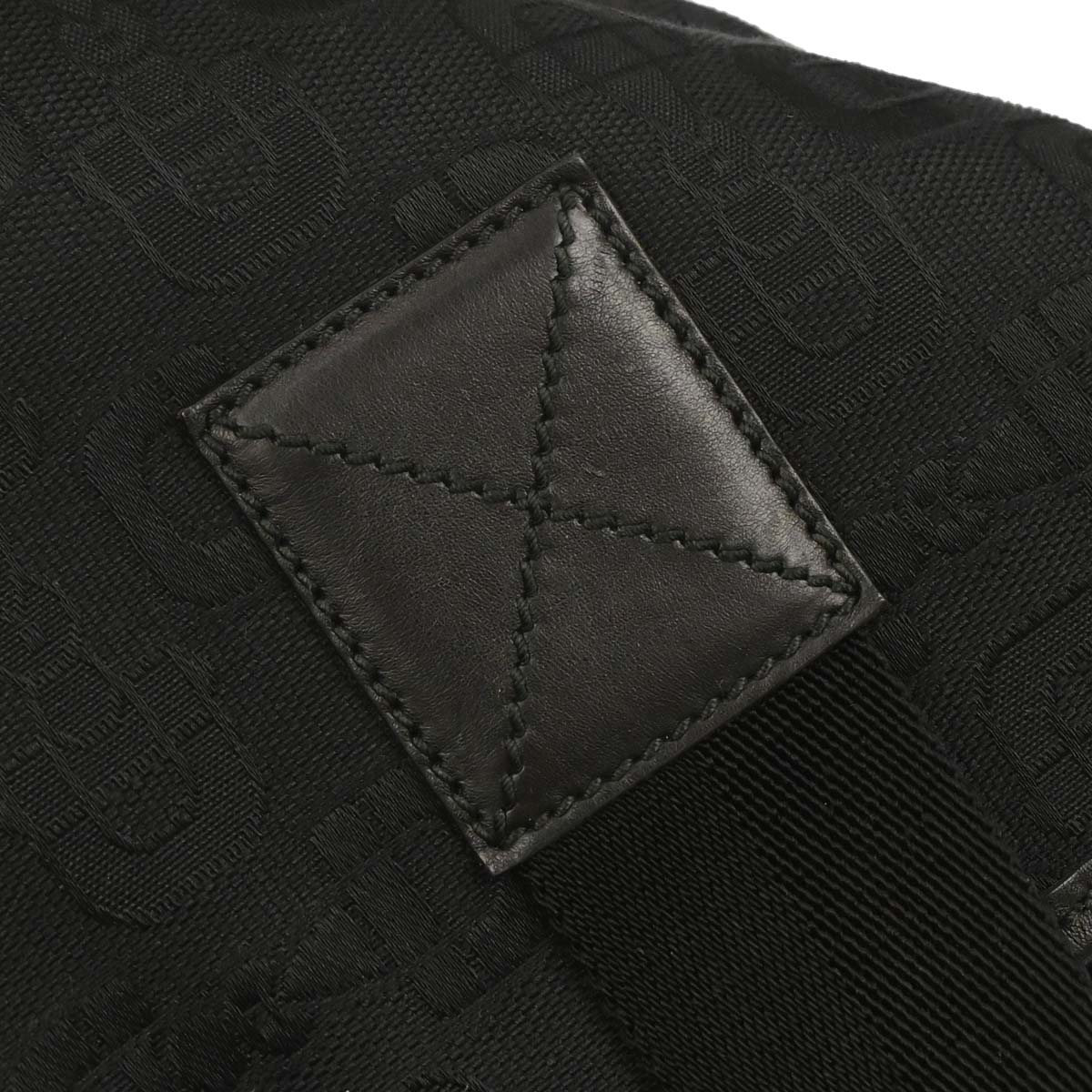 Gucci Black Canvas Tote 2way Shoulder Handbag