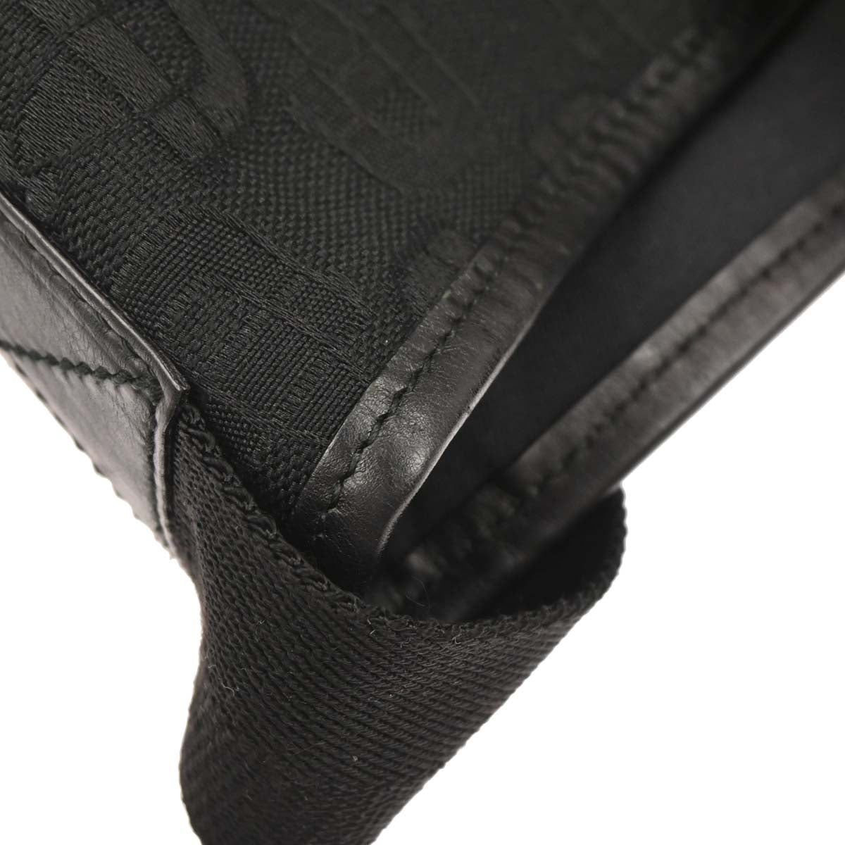 Gucci Black Canvas Tote 2way Shoulder Handbag