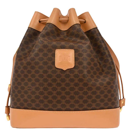 Celine Brown Macadam Bucket Shoulder Bag