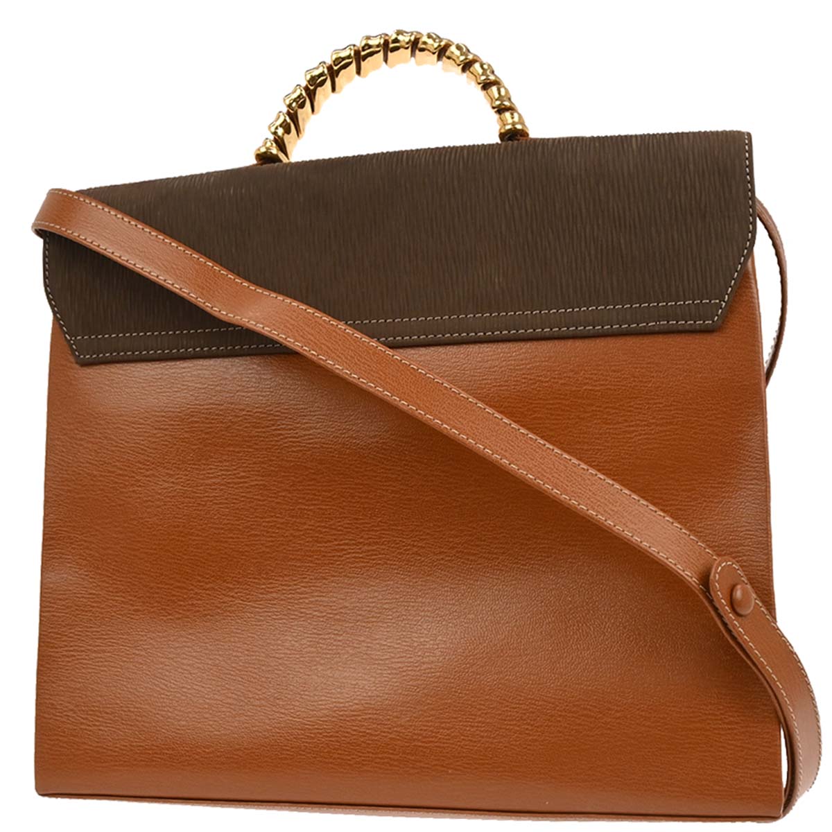 Loewe Brown Leather Velasquez 2way Shoulder Handbag