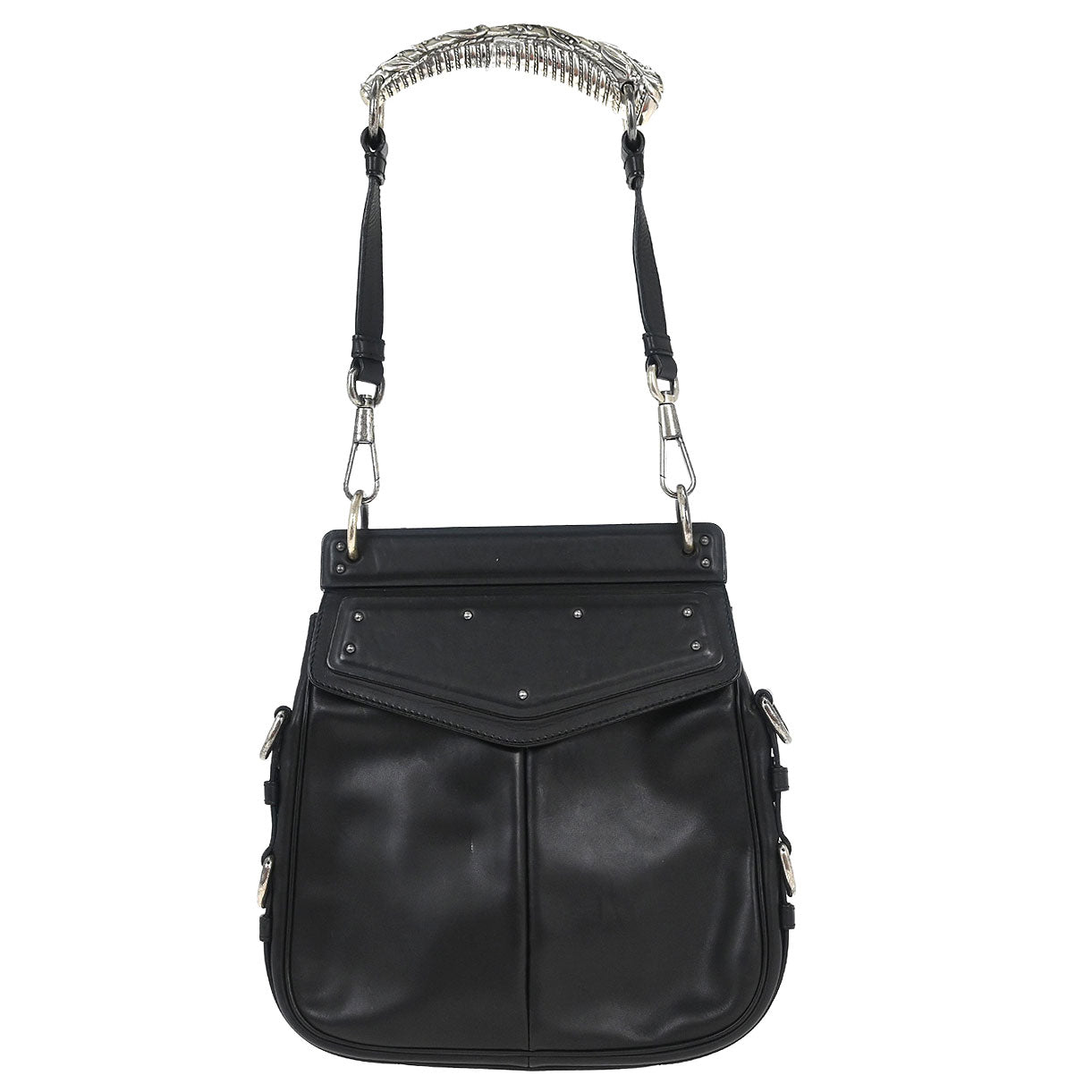 Yves Saint Laurent Rive Gauche Black Leather Shoulder Bag