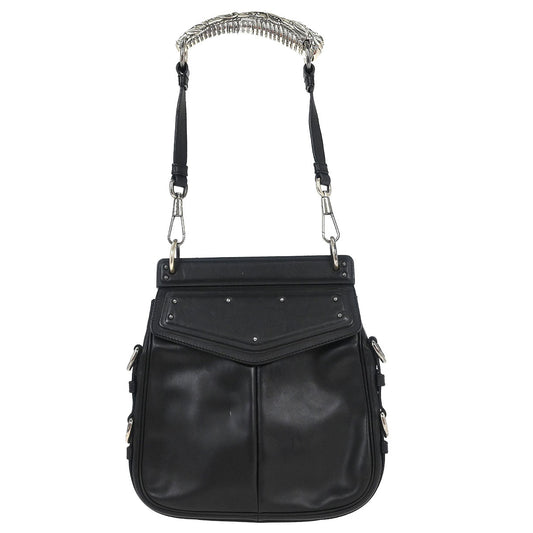 Yves Saint Laurent Rive Gauche Black Leather Shoulder Bag