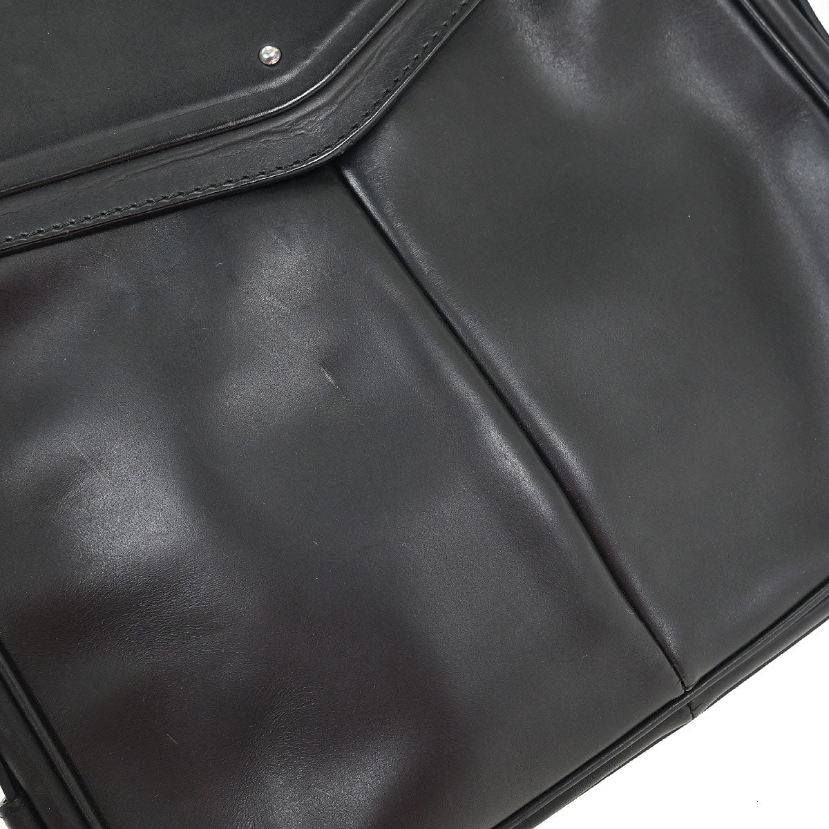 Yves Saint Laurent Rive Gauche Black Leather Shoulder Bag