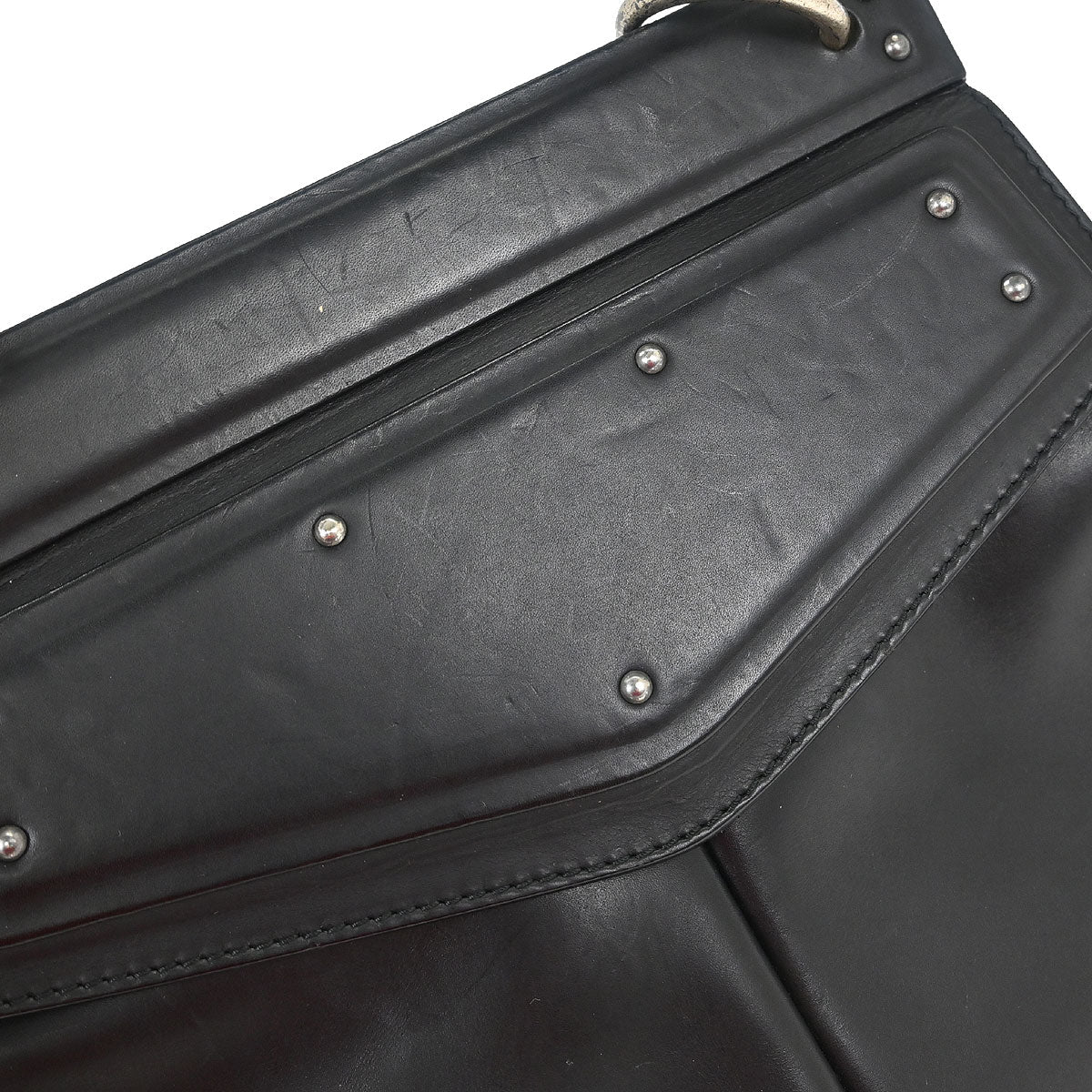 Yves Saint Laurent Rive Gauche Black Leather Shoulder Bag