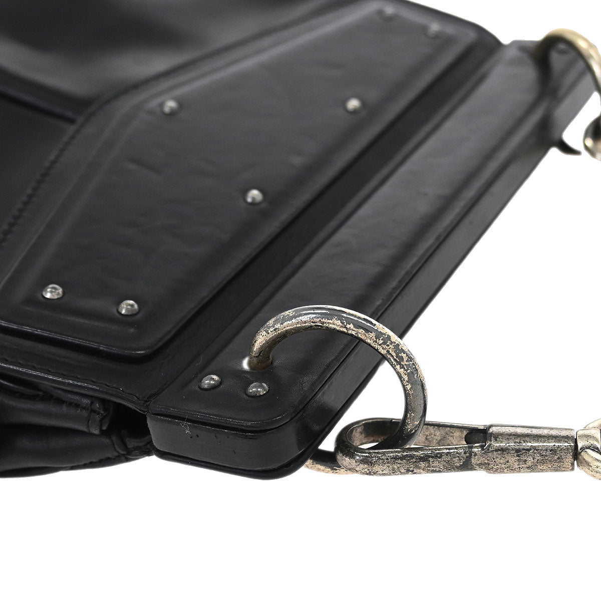 Yves Saint Laurent Rive Gauche Black Leather Shoulder Bag