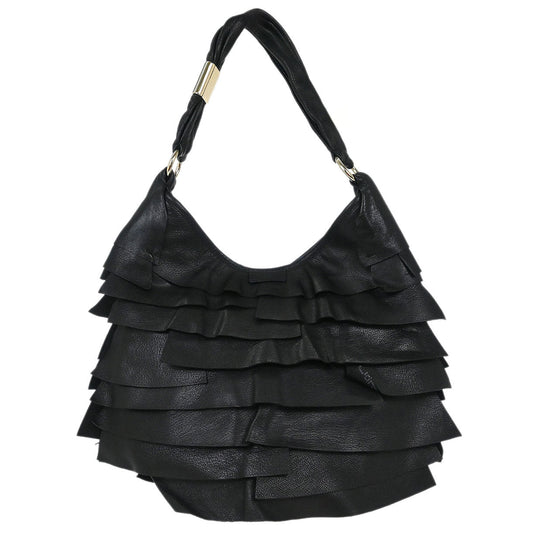 Yves Saint Laurent Black Leather Saint Tropez Hobo Bag