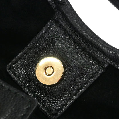 Yves Saint Laurent Black Leather Saint Tropez Hobo Bag