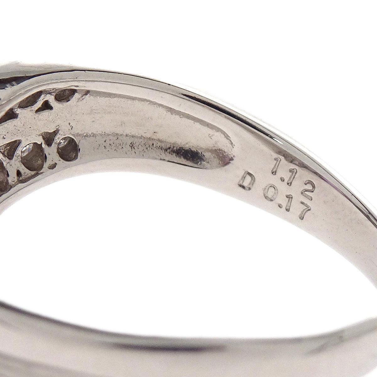 Ring Pt850 Purple Sapphire Diamond #49