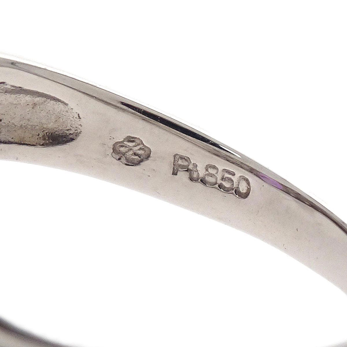 Ring Pt850 Purple Sapphire Diamond #49