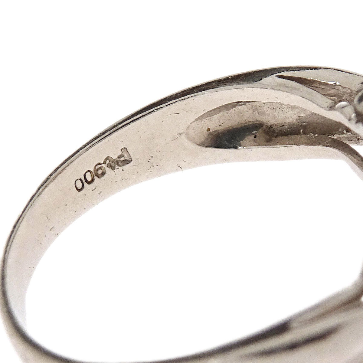 Ring Pt900 Pearl Diamond #49