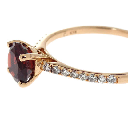 Ring 18K Garnet Diamond #51