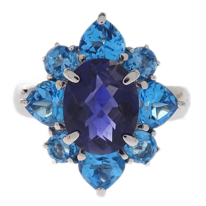 Ring 14KWG Silver Sapphire #52