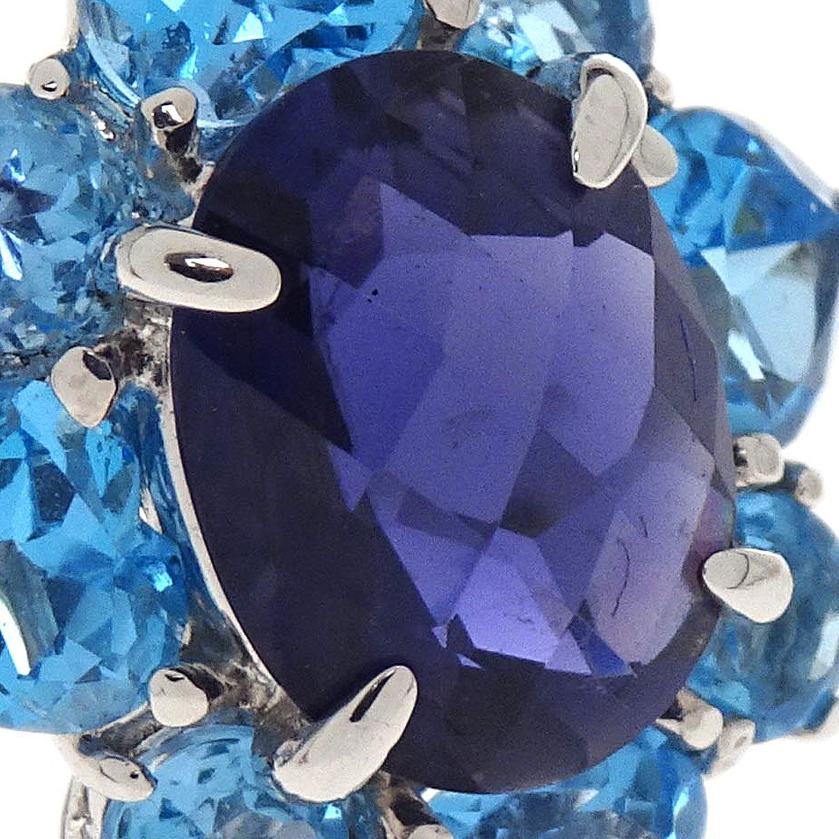 Ring 14KWG Silver Sapphire #52