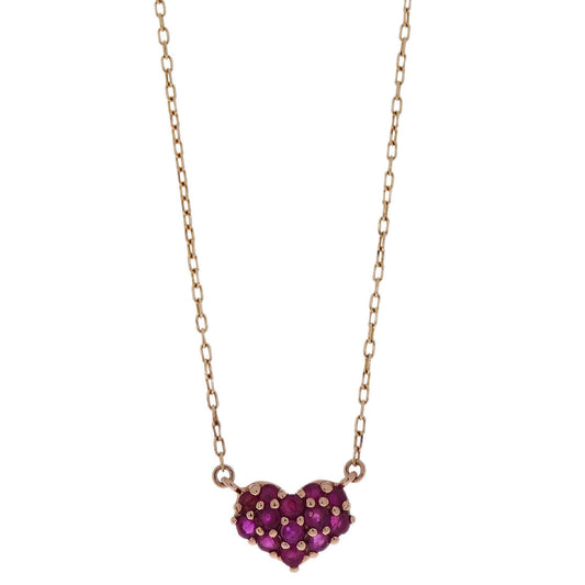 Pendant Necklace Ruby 10K Gold