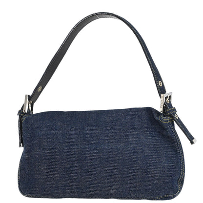 Fendi Navy Denim Baguette Handbag