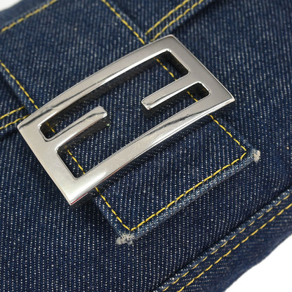 Fendi Navy Denim Baguette Handbag