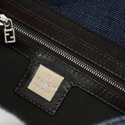 Fendi Navy Denim Baguette Handbag